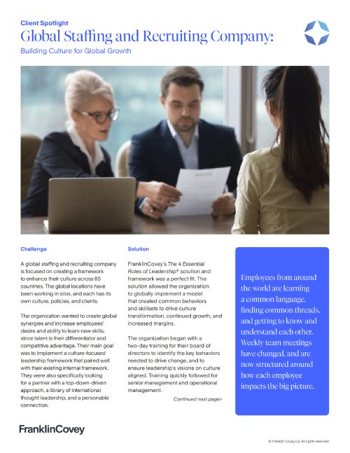 Global Staffing and Recruiting Case Study