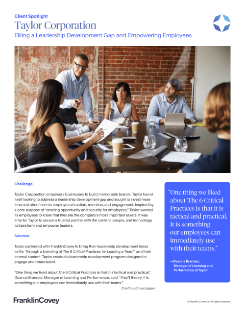 Taylor Corporation Case Study